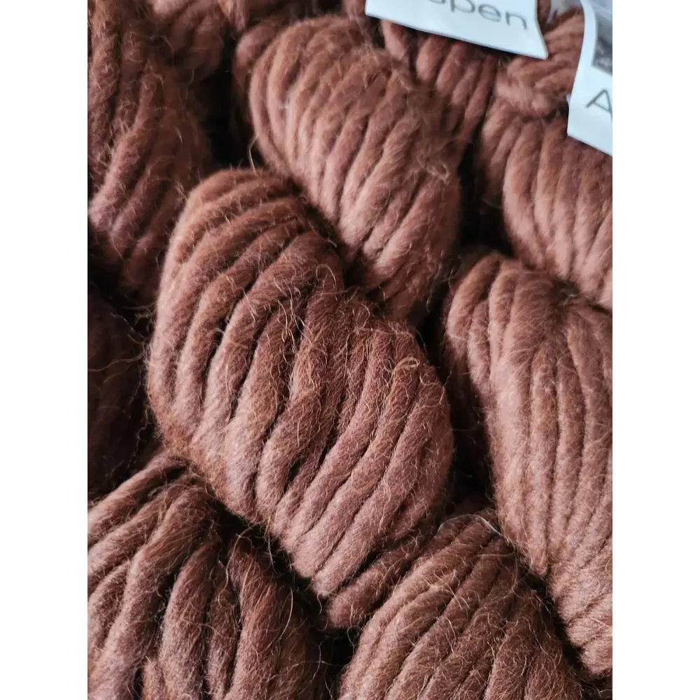 Classic Elite Aspen Yarn Lot 4 Skeins Super Bulky Alpaca Wool Brown Knit Crochet